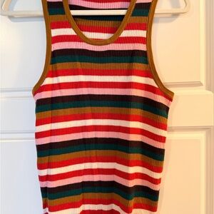 Madewell Ribbed Multi-Stripe Tank Top szM